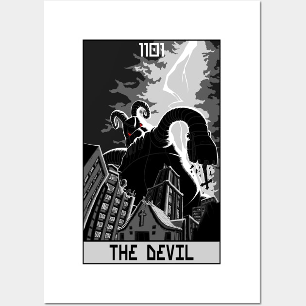 Robo Tarot: The Devil Wall Art by PeterTheHague